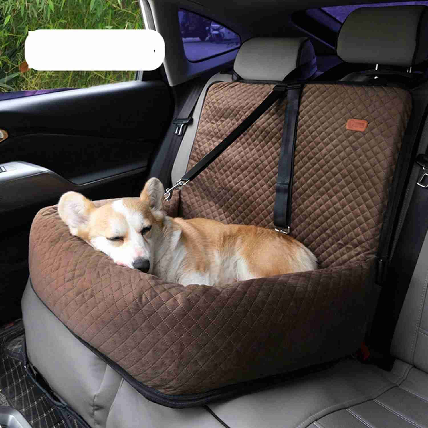 車載用ペットシート ペット用ドライブシートボックス 犬 猫助手席用 車＆家庭用二重使用 リード付き 中型犬 猫用 ポータブルペット 車用安全シート 飛び出し防止 取り外し可能 洗える ペットクッション クッション性抜群で快適なドライブを実現