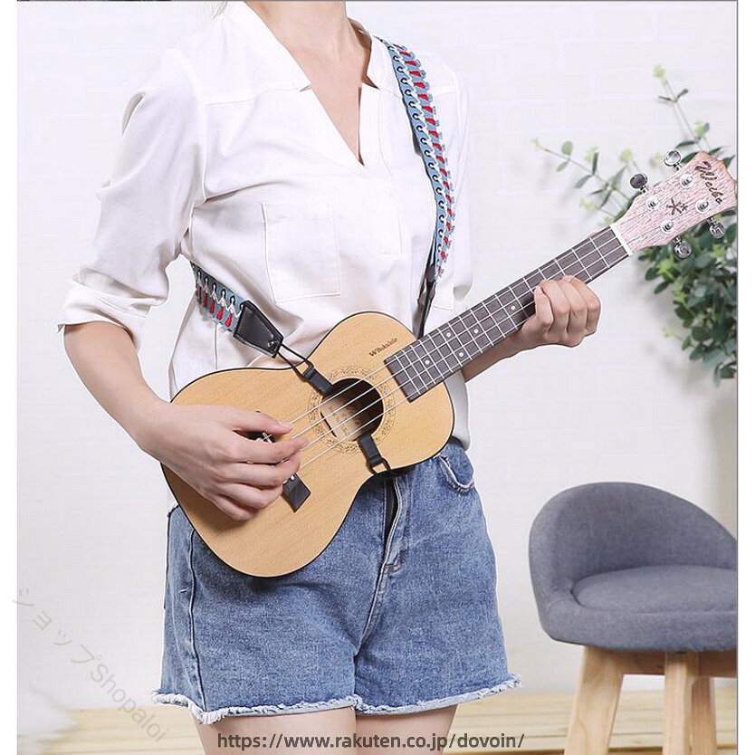 ウクレレストラップ ハワイ ギターベルト 楽器アクセサリー おしゃれ シンプル 長さ調節可能 5カラー 全角125文字 おすすめ 人気 軽量 快適 演奏補助 プレゼント対応 南国デザイン 便利