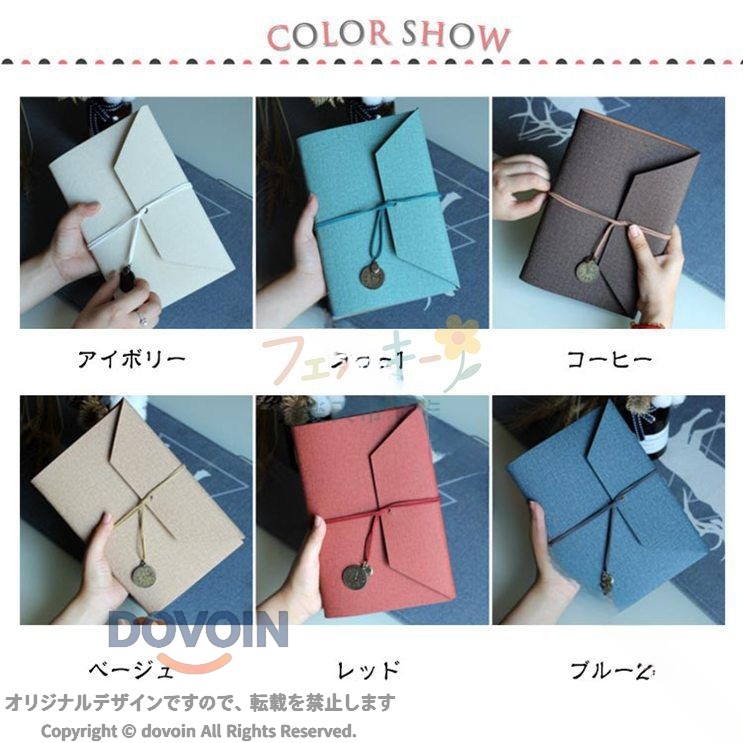 ルーズリーフ バインダー リング A5 6穴 大容量 リフィル付き 手帳 システム手帳 手帳カバー かわいい おしゃれ 文具 メモ帳 クラフト紙 白紙 シンプル ノート 書類 整理 収納 携帯便利 学 dovoin-10057327 dovoin楽天市場店 サンプル画像2