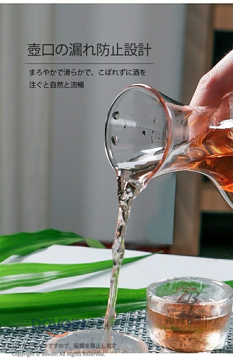 冷酒器 400ml ガラス カラフェ 耐熱 氷ポケット付 酒器 日本酒 ワイン 冷酒 熱燗 ...