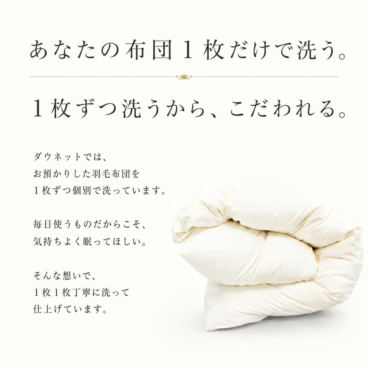 羽毛布団クリーニング 完全個別洗いコース 他人...の紹介画像2