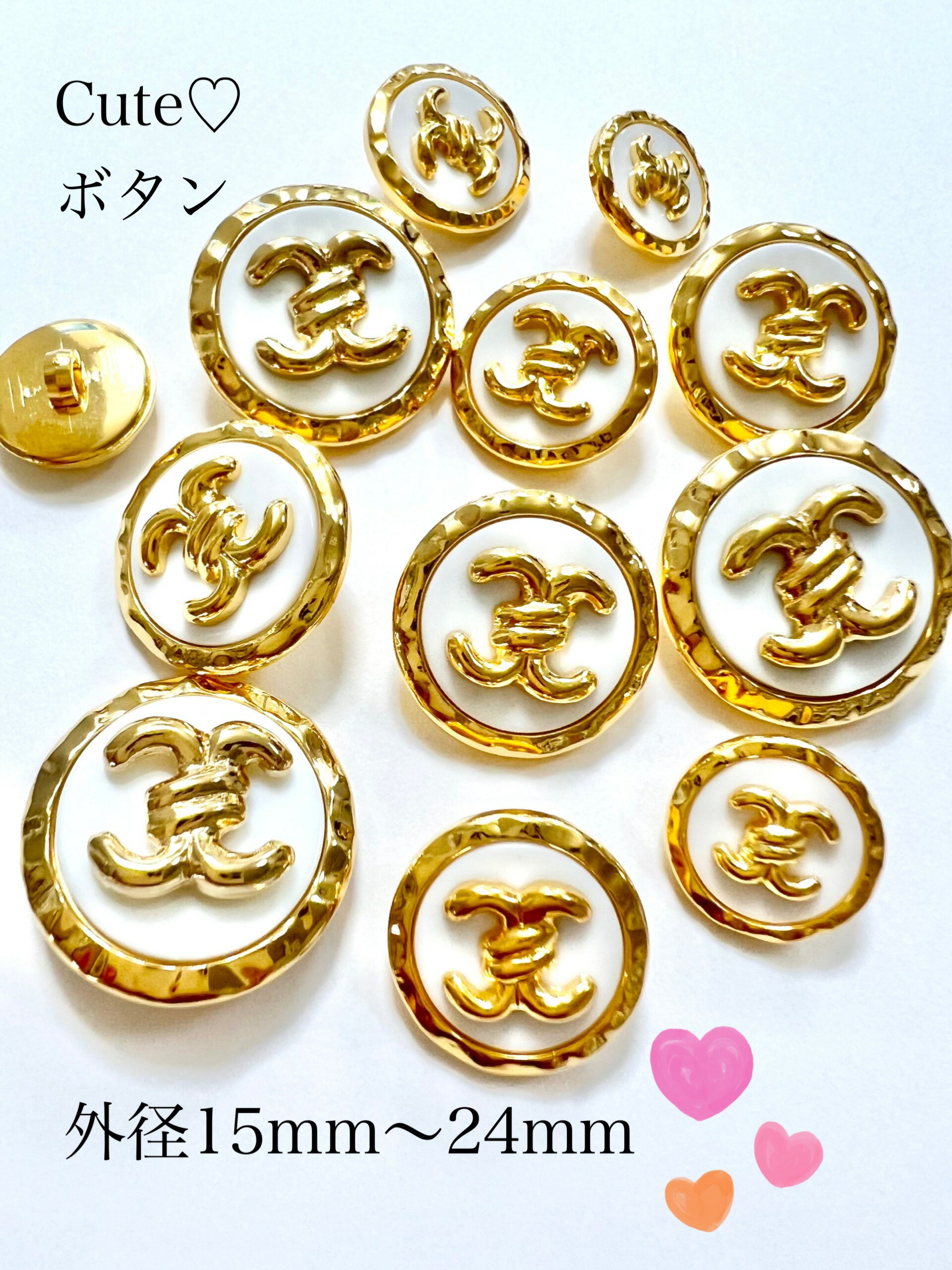 ブランドロゴ風　アンテークゴールドボタン　飾りボタン 可愛い おしゃれ　a052