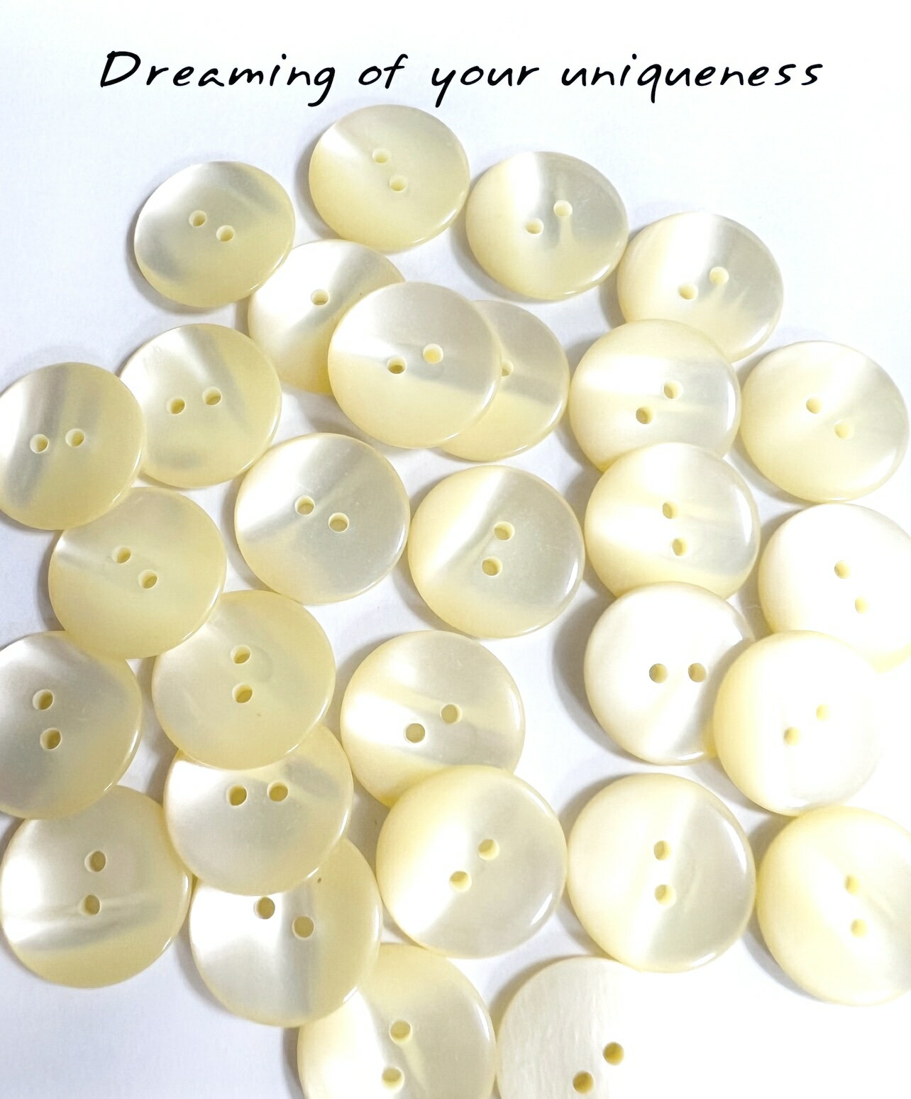白ボタン 貝調ボタン 大きいボタン 丸いボタン 50個入り 外径20mm #45