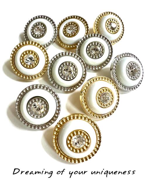 高級ボタン　キラキラボタン レトロボタン　サイズ豊富　a008