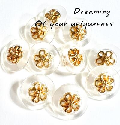 可愛い　デコパーツ　染めれる　透明ボタン　透明　クリアぼたん　サイズ豊富　a021