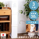 \ 10%OFFクーポンすぐ使える! / ごみ箱 ゴミ箱 おしゃれ 30リットル 30L 分別 スリム ふた付き キッチン ダストボックス 3段 10L シンプル かわいい 北欧 ペダル ペダル式 ホワイト 白 リビング 寝室 洗面所 台所 一人暮らし ベランダ 送料無料