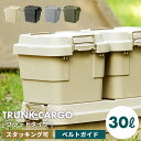\ 10%OFFクーポンすぐ使える! / トランクカーゴ 30L キャンプ 防災グッズ収納 コンテナ ボックス 30リットル 軽量 丈夫 大容量 防災用品 収納ケース 災害対策 耐久性 高機能 収納力 耐荷重100kg バーベキュー 工具収納 積み重ね 持ち運び 屋外 アウトドア