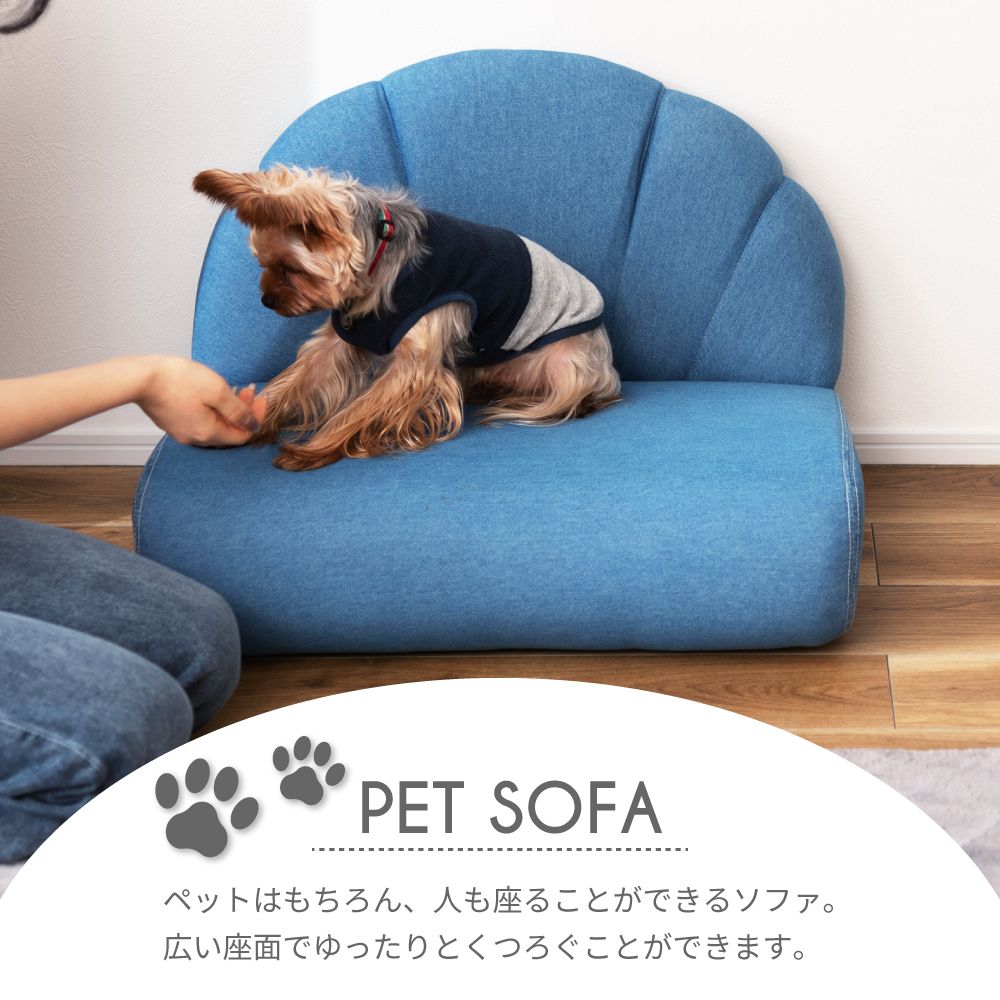 ＼ 10%OFFクーポンすぐ使える / 座椅子 おしゃれ ペットソファ ペット ソファ 犬 猫 座イス 座いす フロアチェア シンプル ブルー 人も使える うさぎ キャット かわいい 送料無料