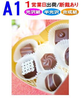 A1【ポスター印刷】1枚 光沢 半光沢 合成紙 1営業日目出荷／化粧断裁を含む高画質 大判 ポスター 印刷 出力 激安 展示会