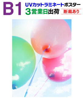 楽天ディプリーズ楽天市場店【B1】≪UVカットタイプ≫片面ラミネート＋ポスター印刷3営業日目出荷【化粧断裁する】