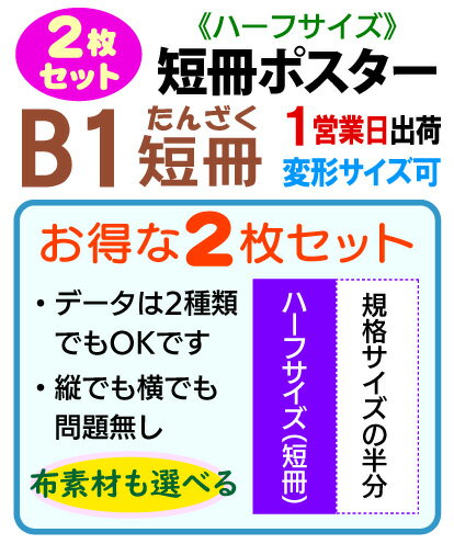 ◆ポスター印刷の専門店だから出来るインクジェットによる高画質プリント。 ◆1セット（2枚組）から注文できるから、とっても便利でお得。しかも格安！ご入稿のデータが1点（同じものを2枚）でも2種類でも同額です。 ◆安すぎて仕上がりは・・・なんて...