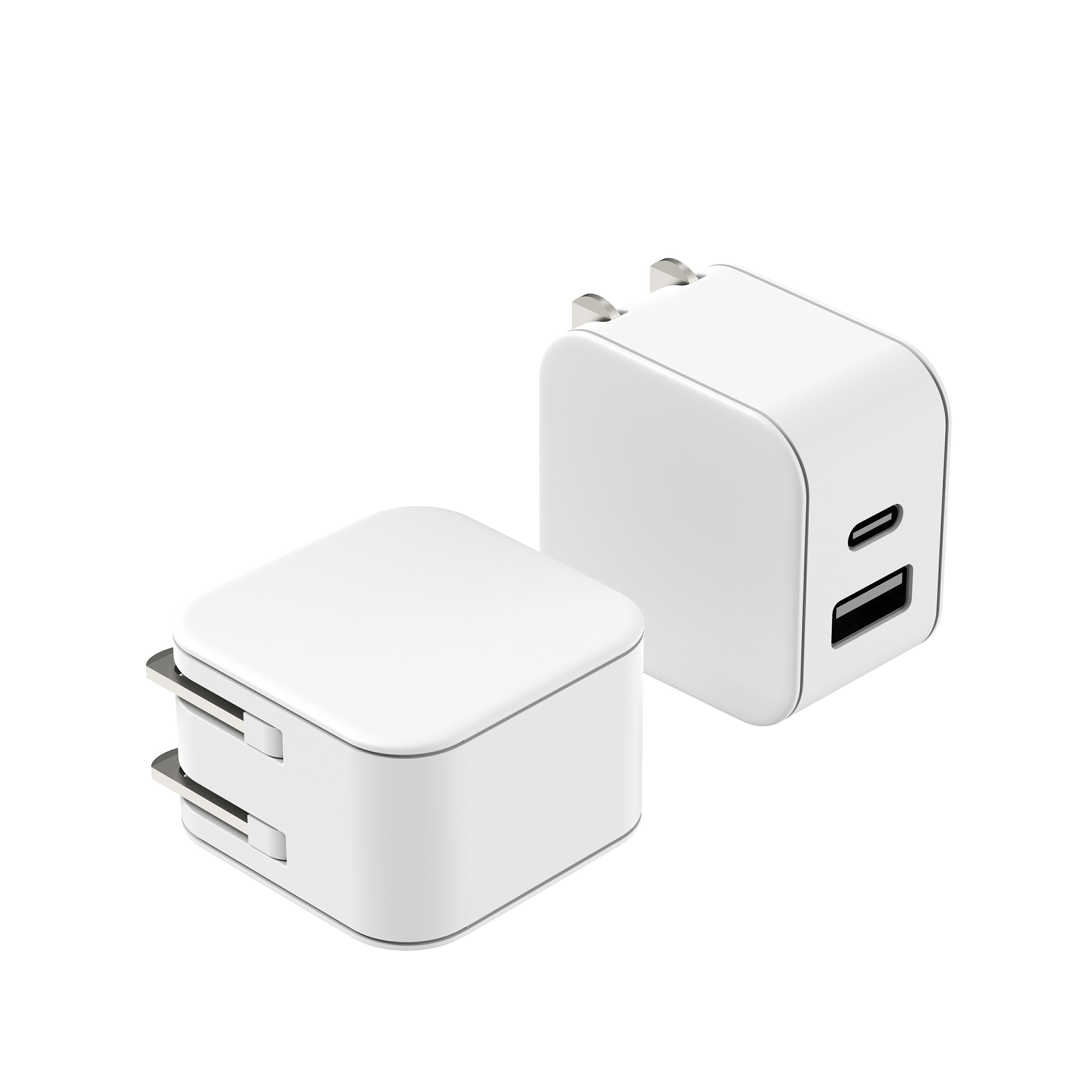 AsiaResource PD 20W 急速充電器 2ポート Type-C Type-A USB 充電器 ACアダプター 折りたたみプラグ 小型 軽量 iPhone16 15 14 Pro Max iPad Android スマートフォン Switch タイプC コンパクト