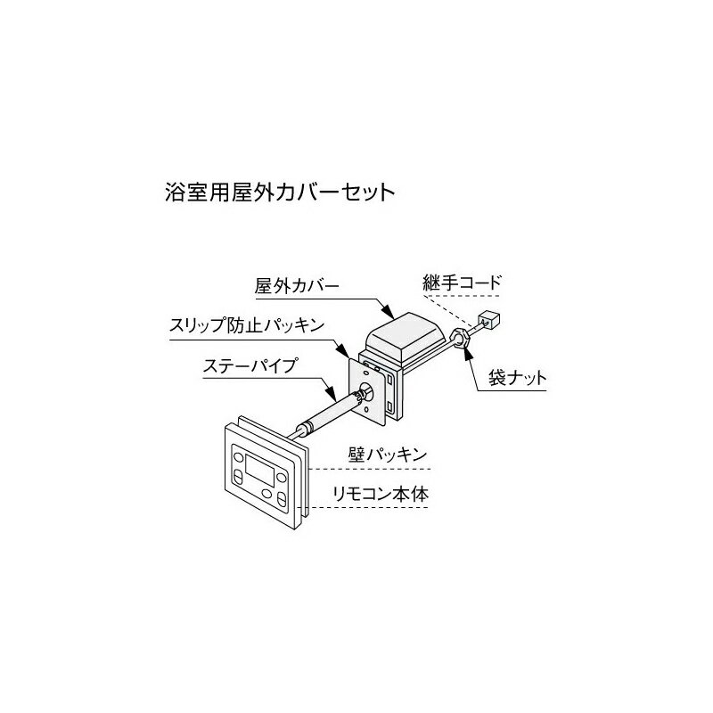 ＼11/5 当店最大P6倍※要エントリー／【給湯機本体と同時注文】【メーカー直送】代引不可 0700757 ノーリツ 浴室用屋外カバーセット リモコン関連部材 石油給湯機器関連部材