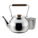 お取り寄せ CHA-4 茶き 急須 大 宮崎製作所 Miyaco かがみ 急須 茶こし付き 日本製 ティーポット 茶器 ステンレス 天然木 つる手 CHA4 シ...