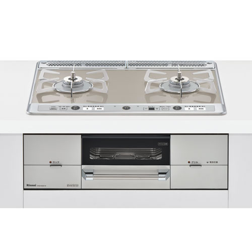 お取り寄せ 【時間指定不可】【離島配送不可】Rinnai リンナイ Udea ef(ユーディア エフ) ビルトインガスコンロ 右強火力 都市ガス用 60cm レンジフード連動 RHS21W26S11RAVR-12A13A