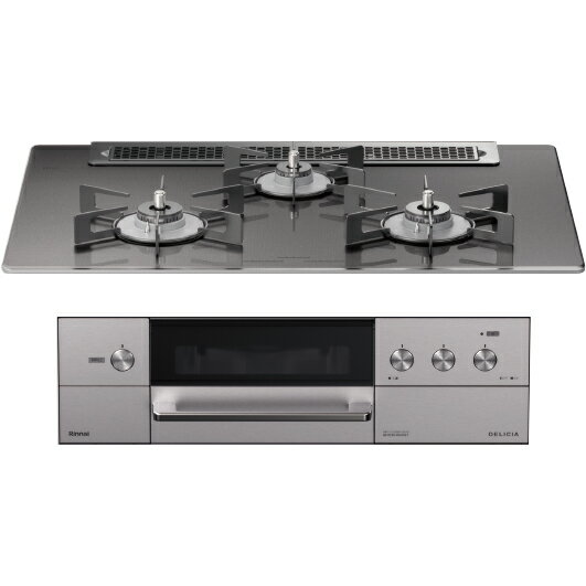 ＼2/10 当店最大P5倍※要エントリー／お取り寄せ 【時間指定不可】【離島配送不可】Rinnai リンナイ DELICIA(デリシア) ビルトインガスコンロ 左右強火力 都市ガス用 幅75cm ホーローごとく 3V乾電池 レンジフード連動 RHS71W31E15RCASTW-12A13A【KK9N0