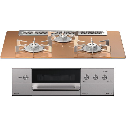 ＼11/25 当店最大P5倍※要エントリー／お取り寄せ 【時間指定不可】【離島配送不可】Rinnai リンナイ DELICIA(デリシア) ビルトインガスコンロ 左右強火力 都市ガス用 幅75cm 3V乾電池 レンジフード連動 RHS71W31E12RCASTW-12A13A【KK9N0D18P】