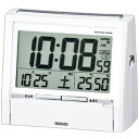 SEIKO セイコー 音声電波目覚まし時計 置時計 TALK LINER トークライナー DA206W 白パール塗装 セイコー置き時計/電波めざまし時計/電波目ざまし時計/電波目覚し時計/温湿時計/電波時計
