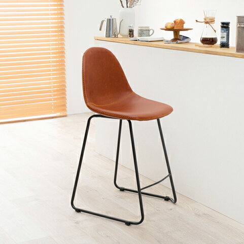 【メーカー直送】【代引不可】【日時指定不可】【北海道・沖縄・離島不可】萩原 バーチェア ブラウン 丸タイプ LC-4535BR【KK9N0D18P】