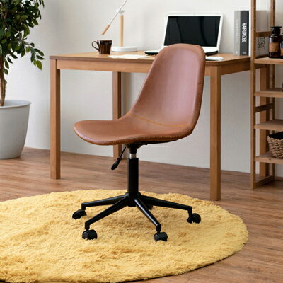 ＼7/1はエントリーでP4倍＆最大2000円クーポン開催／【メーカー直送】【代引不可】【日時指定不可】【北海道・沖縄・離島不可】萩原 オフィスチェア ブラウン 組立式 回転式 キャスター付き ガス圧昇降式 LC-4497BR【KK9N0D18P】