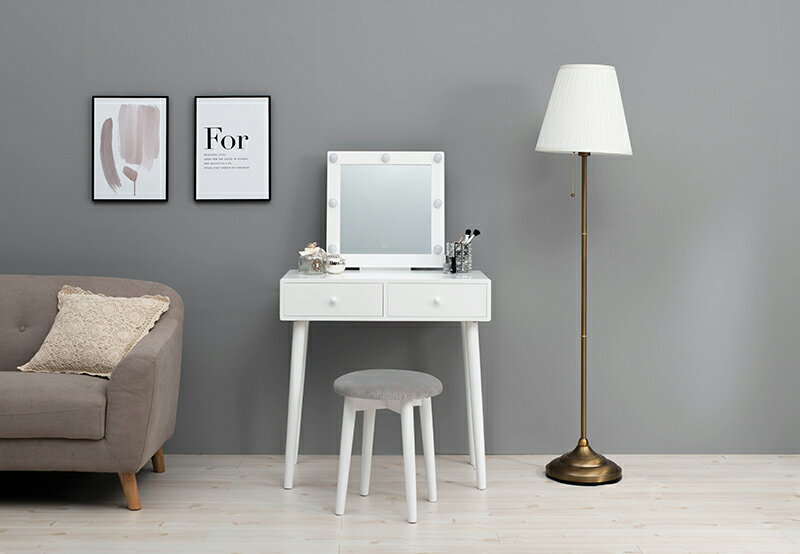 ��3/5 ����ݥ����7�ܢ��ץ���ȥ꡼�����ã����������Բġۥɥ�å��� LED�饤���դ� ���ġ����դ� ��Ω�� �������ߥ顼 �븶 �ۥ磻�� MD-6576WH �ڥ᡼����ľ���ۡ����������Բġۡ��̳�ƻ�����졦Υ���Բġۡ�KK9N0D18P��