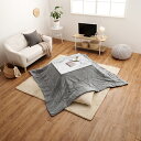【代引不可】こたつ うす掛け布団 2点セット 75×60cm 萩原 アルラMビケ グレー ARULA7560MWH-BIQUE7560GY 【メーカー直送】【日...