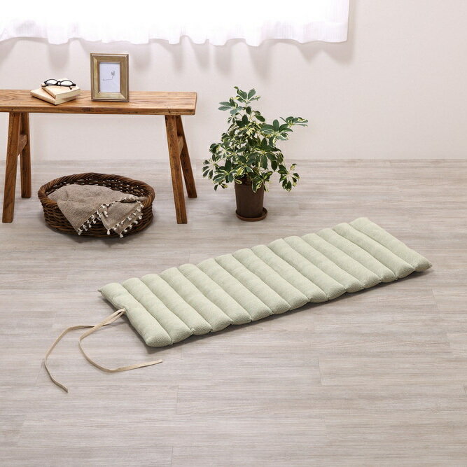 ＼5/1はエントリーでP4倍＆最大2000円クーポン開催／【代引不可】ロングクッション 約43×120cm インド綿 萩原 アルト グリーン 270078972 【メーカー直送】【日時指定不可】【北海道・沖縄・離島不可】