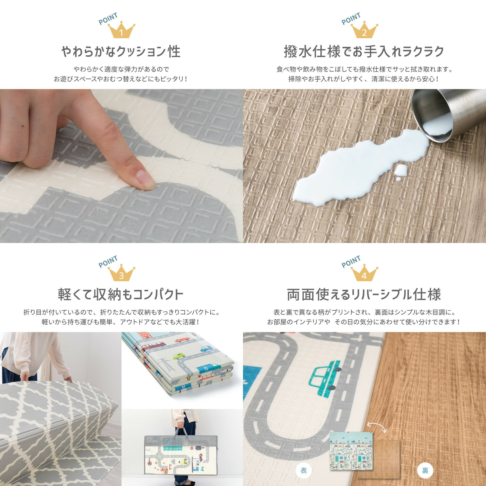 ＼6/15 当店最大P5倍※要エントリー／【代引不可】折りたためて水拭きできるプレイ...