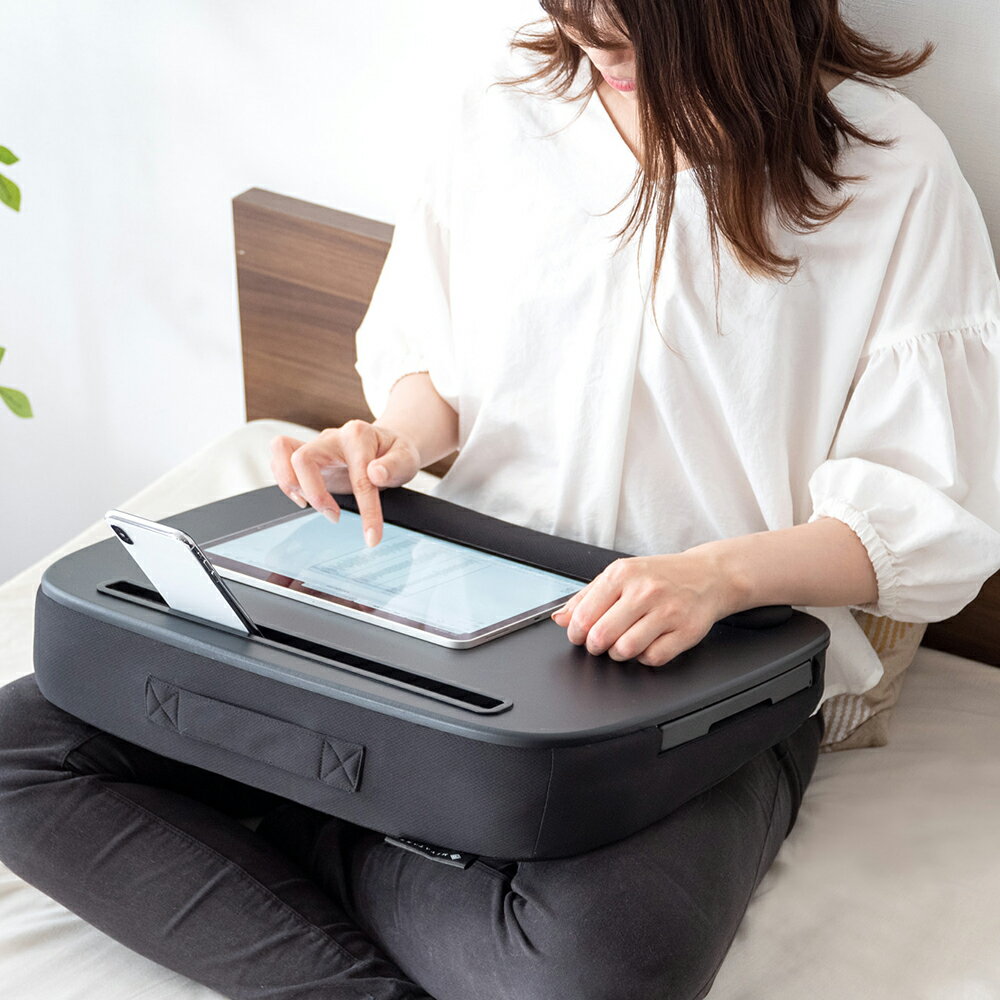 【メーカー直送】【代引不可】【日時指定不可】【北海道・沖縄・離島不可】テーブルクッション 膝上テーブル 宮武製作所 Praco(プラコ) グレー CN-80T-GY【KK9N0D18P】