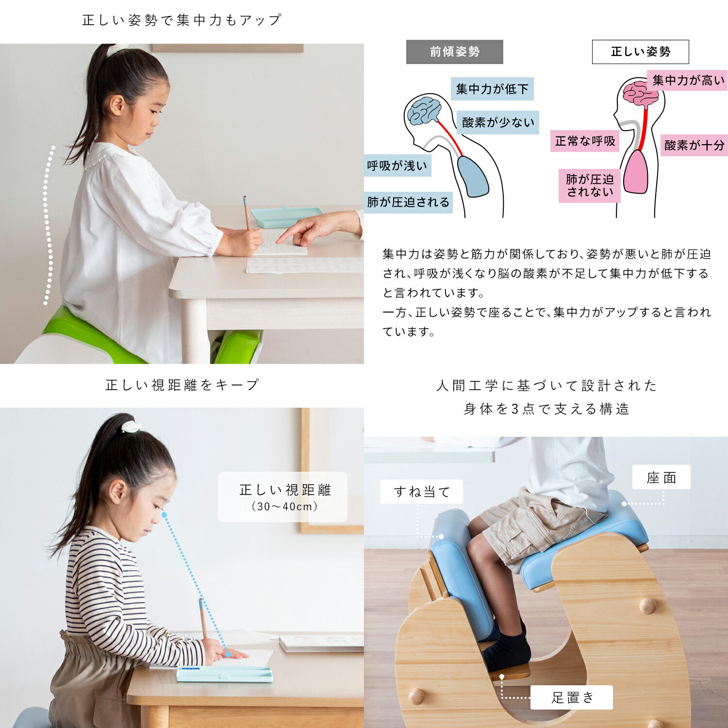 ＼7/10 当店最大P6倍※要エントリー/【メーカー直送】【代引不可】【日時指定不可】【北海道・沖縄・離島不可】プロポーションチェア 背筋矯正 組立式 宮武製作所 Keepy(キーピィ) ナチュラル/モカブラウン CH-910-NTBR [3]