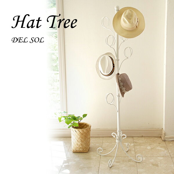 【メーカー直送】【代引不可】【日時指定不可】【北海道・沖縄・離島不可】帽子ツリー 組立式 宮武製作所 DEL SOL(デル・ソル) ホワイト DS-P1708-WH
