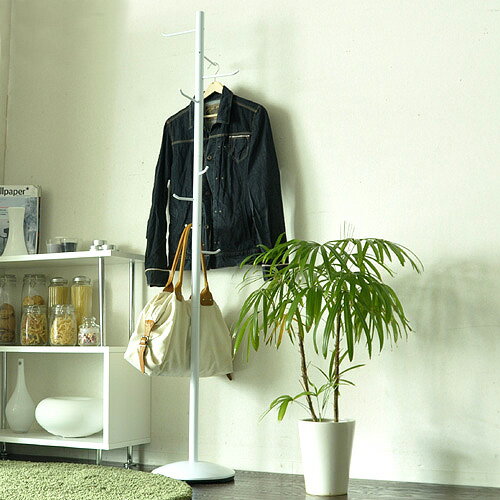 ＼9/25 当店最大P5倍※要エントリー/【メーカー直送】【代引不可】【日時指定不可】【北海道・沖縄・離島不可】ポールハンガー 高さ173cm 宮武製作所 LALIA(ラリア) ホワイト AR-P017-WH [2]