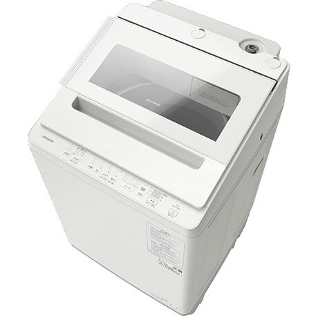 全自動洗濯機 洗濯・脱水容量10kg スリムタイプ 日立 ビートウォッシュ ホワイト BW-V100K-W HITACHI 【時間指定不可】【離島配送不可】【KK9N0D18P】