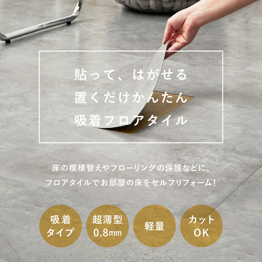 ＼10/10 当店最大P5倍※要エントリー／【代引不可】超薄型フロアタイル 約30×60cm 3...