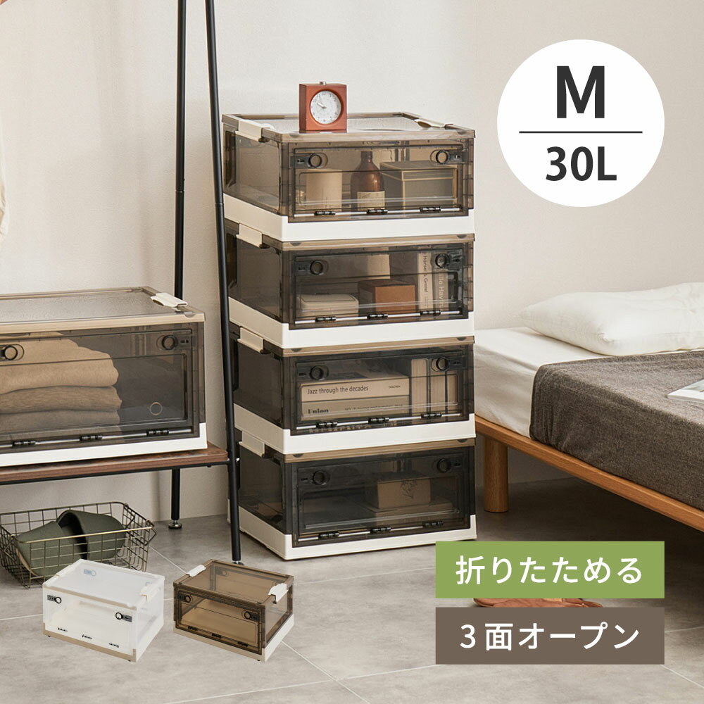 Rakuten - 【代引不可】収納ボックス PS100 Mサイズ(30L) 萩原 クリア 240653101 【メーカー直送】【北海道・沖縄・離島不可】【KK9N0D18P】