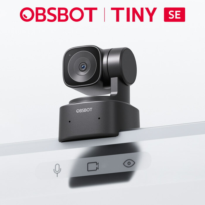 OBSBOT Tiny SE Webカメラ 1080P 100FPS 60PFS フルHD ウェブカメラ AI搭載 自動追跡 1/2.8 CMOS HDR ..