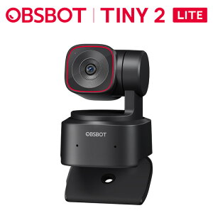 OBSBOT Tiny 2 Lite Webカメラ 4K ウェブカメラ AI搭載 自動追跡 4800万画素 HDR 位相差検出AF フィルター加工 ノイズ低減 会議 ライブ配信 ビデオ通話 PC Mac Windows