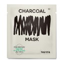 リニューアル/韓国美容皮膚科ブランド Treatis Charcoal Black MASK PACK 10枚入/チャコールブラックマスクパック/シートマスク/毛穴管理/ドクターズコスメ