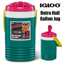 【在庫有り】Igloo Retoro 1/2ガロン ウォータージャグ キャリーハンドル レトロハーフガロンジャグ 水分補給 90年代 かわいい 氷 入れやすい ...
