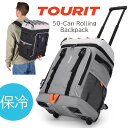 ★最短14日でお届け★ TOURIT 50缶ローリングバックパック トラベル ソフトクーラーバッグ 50-Can Rolling Backpack 30L ビー...