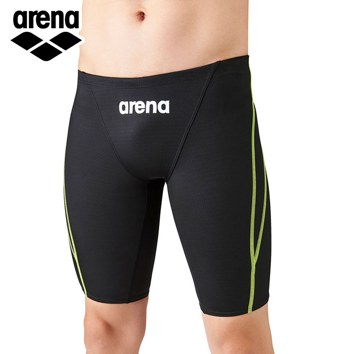【送料無料】★泳ぎやすさを追求したニット素材モデル★【アリーナ　arena】 ARN-1022M 水泳 競泳水着 ハーフスパッツ(メンズ) 男性 ブラック FINA承認 競技 BKYL [220307]