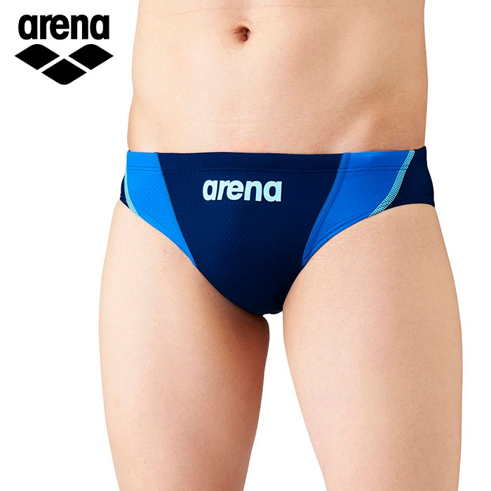 【メール便送料無料】★中級者向け！WA承認モデル！公式大会可★【 アリーナ arena 】 水泳 競泳 ジュニア 男子 水着 リミック アクアアドバンスド 競泳水着 水泳水着 ARN1027MJ ARN-1027MJ (NVBU) ネイビーxブルー [251215][amz]