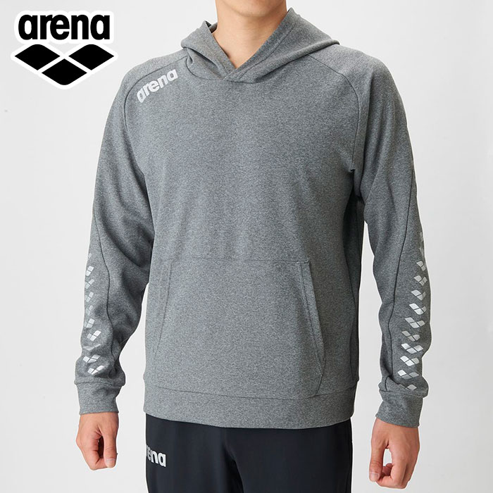 Rakuten - ★柔らかく軽い★【 アリーナ arena 】【 ウェア 】 水泳 競泳 スウェット パーカー メンズ レディース 男女兼用 プルオーバー フーディー 部活 クラブ チームウェア 移動着 ARN1330 ARN-1330 (GRM) グレー杢 [251217][amz] 父の日