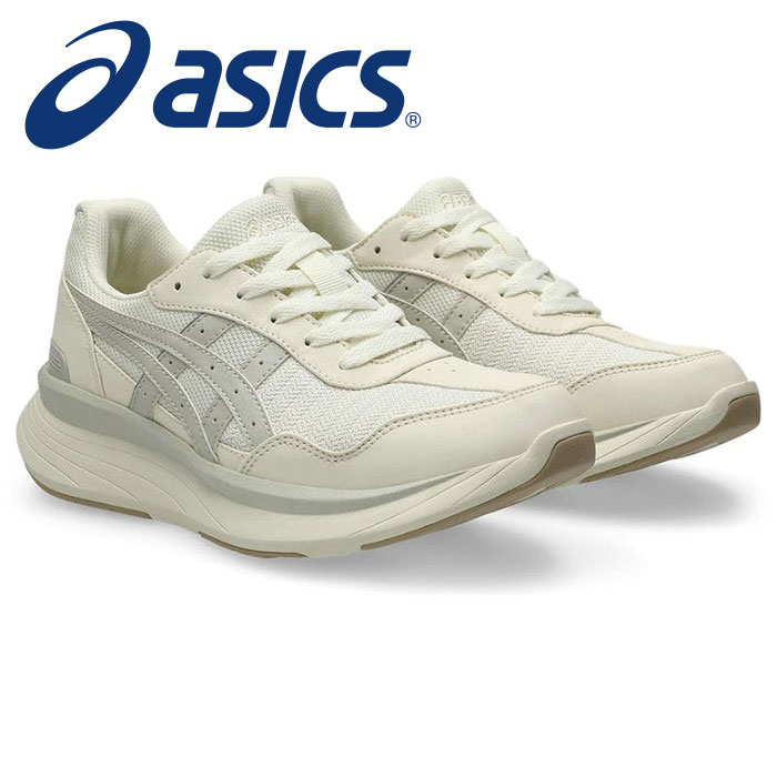 楽天アスリート　ステージ★O脚などヒザ関節の内反に伴う、ヒザへの負担を軽減★【 アシックス asics 】【シューズ　靴】アシックス商事 レディース用ウォーキングシューズ KNEESUP（ニーズアップ） W019 女性用 スニーカー 1242A019 （750） オフホワイト/ベージュ [241017][amz]