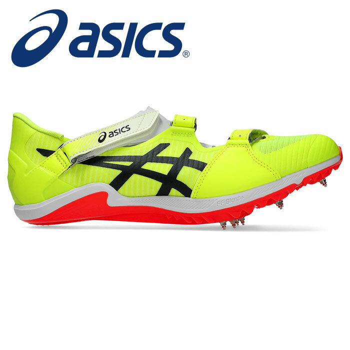 ★短距離・ハードル用！反発性が向上した新ソール★【2025年春夏モデル】【アシックス　asics】【シューズ　靴】 陸上 スパイク CYBERBLADE 17 サイバーブレード メンズ レディース 男女兼用 アシックス ベルト 1093A241 (750) セーフティーイエロー [250310]