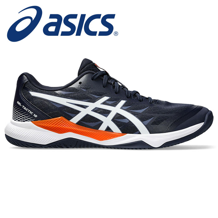 【2025年春夏モデル】【アシックス　asics】【シューズ　靴】 バレーボールシューズ GEL-TACTIC ゲルタクティック 12 メンズ レディース 男女兼用 バレーボール シューズ アシックス 1073A058 (402) ミッドナイト/ホワイト [250314]