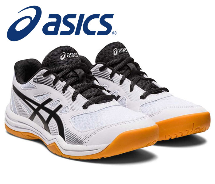 [最大2000円OFFクーポン発行中]★軽量性・柔軟性・サポート力と耐久性★【アシックス　asics】【シューズ　靴】 1074A039 ジュニア用バレーボールシューズ 子供 こども UPCOURT(アップコート) 5 GS ホワイト/ブラック 102 [230403]