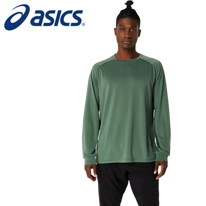 ★快適な着心地を追求！衣服内のムレを軽減★【アシックス　asics】【ウェア】 長袖シャツ ACTIBREEZE(アクティブリーズ) メンズ ジャカード ニット 2031E300 (301) サーペンタイングリーン [230826] 父の日 プレゼント