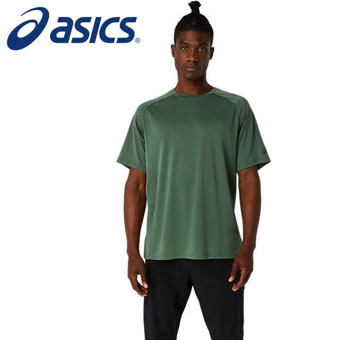 ★快適な着心地を追求！衣服内のムレを軽減★【アシックス　asics】【ウェア】 半袖Tシャツ ACTIBREEZE(アクティブリーズ) メンズ ジャカード ニット 2031E301 (301) サーペンタイングリーン [230826] 父の日 プレゼント