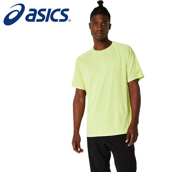 ★快適な着心地を追求！衣服内のムレを軽減★【アシックス　asics】【ウェア】 半袖Tシャツ ACTIBREEZE(アクティブリーズ) メンズ ジャカード ニット 2031E301 (750) グローイエロー [230826] 父の日 プレゼント